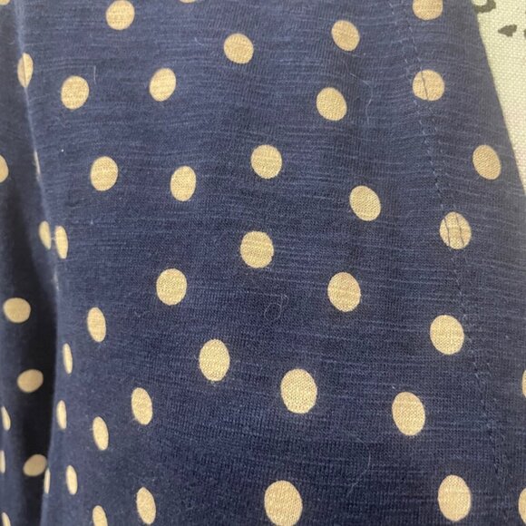 POLKA DOT NAVY BLUE  PINK PREPPY CARDIGAN CHICOS SIZE 1 US MEDIUM - Picture 7 of 16